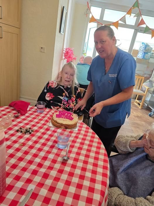 Caring team moments at Harrowby Lodge