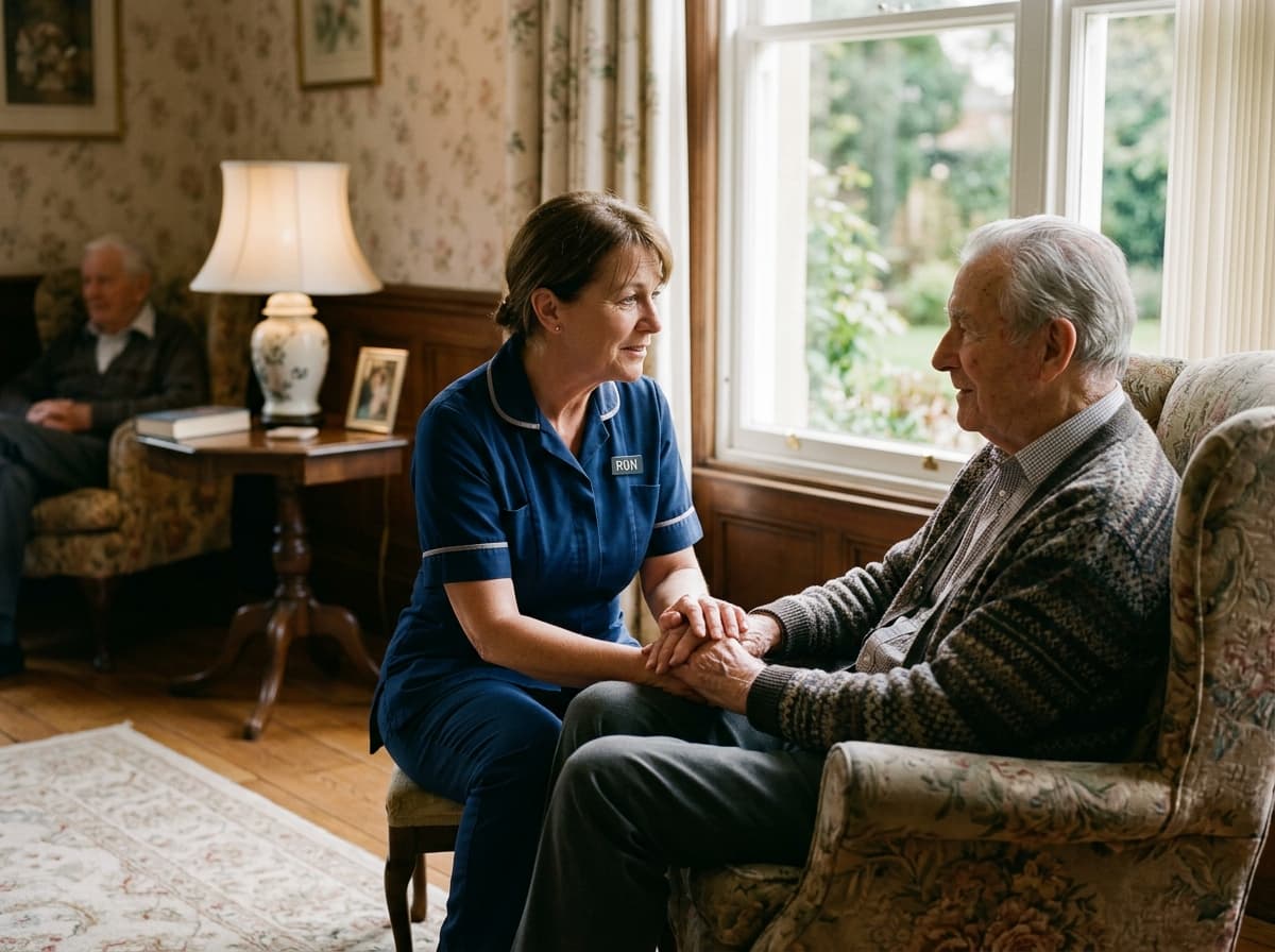 Dedicated registered nurse providing personalized clinical care at Harrowby Lodge